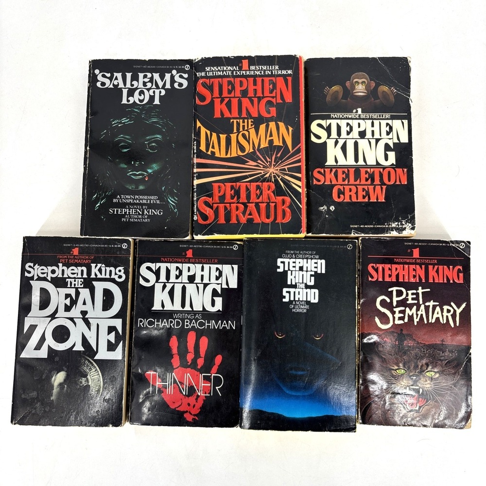 VTG Lot Of 7 Stephen King Paperback Books‎ Novels First Printing Signet Berkley